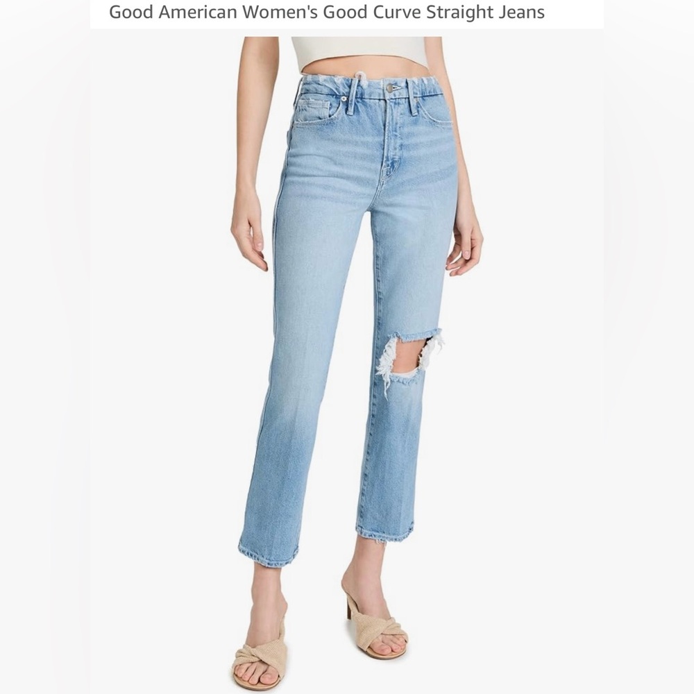 Good American Jeans -good curve straight jeans 
Size 2/26
Like New - never worn
